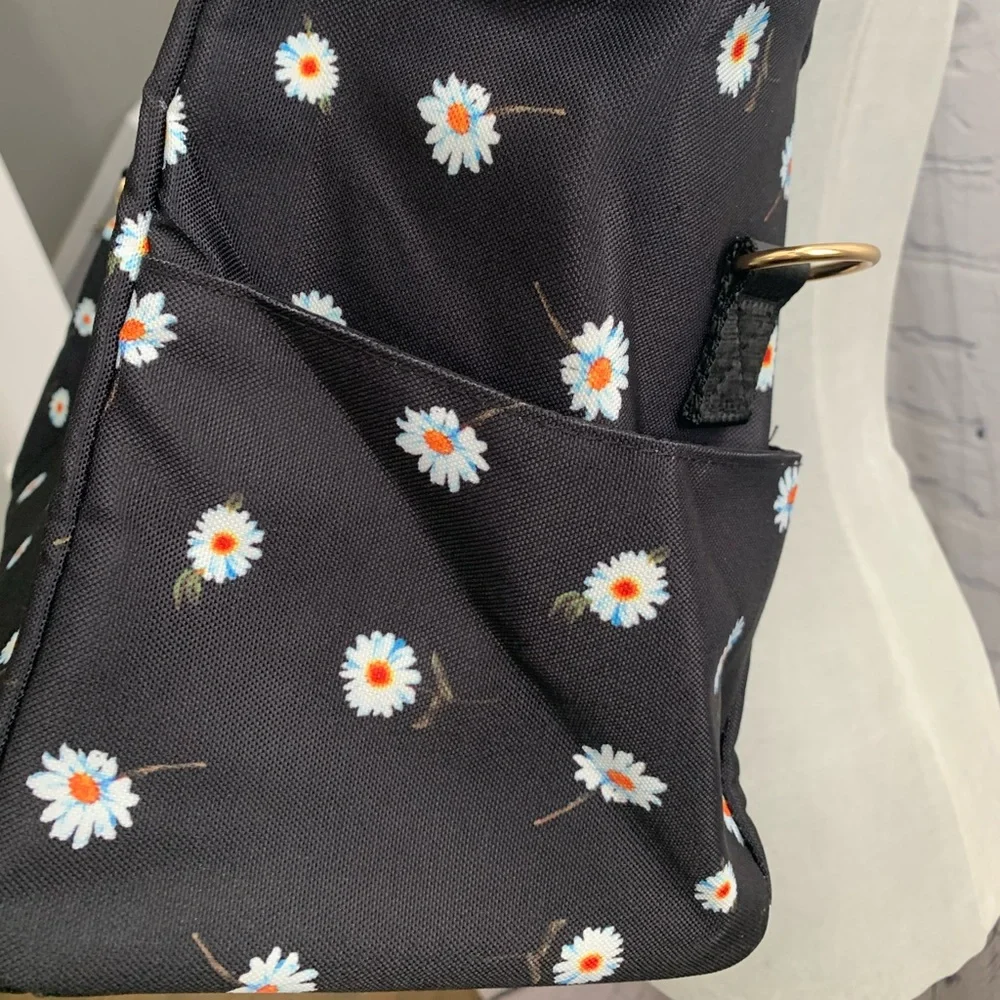Alice + Olivia Black Floral Tote Bag